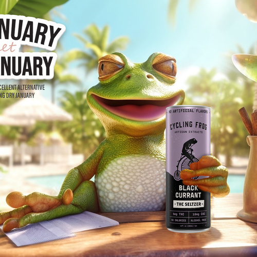 Create a 'Dry January meets High January' poster.  Have Fun, Be Creative, Open to all suggestions. Design von karundesigns