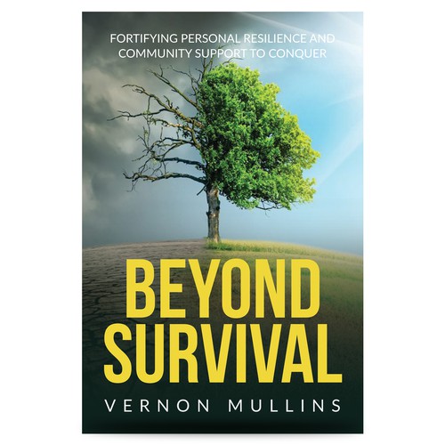 Create a powerful book cover representing resilience & survival in the context of suicide prevention Design by HAREYRA