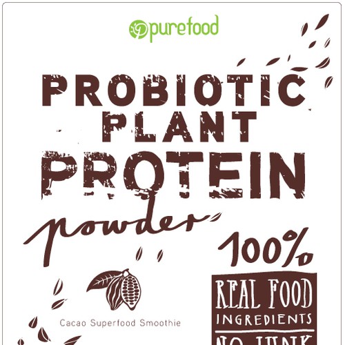 Guaranteed Winner! - Design a Simple, Typography-driven Product Label for Our Healthy Protein Powder Design by marsQ