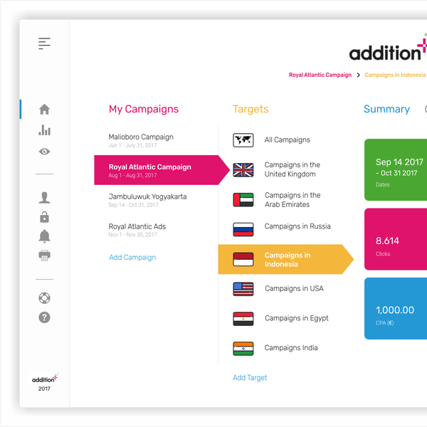 Design by FA Design Idea titled "Minimalist UI/UX Addition Plus design by FA Design Idea,"