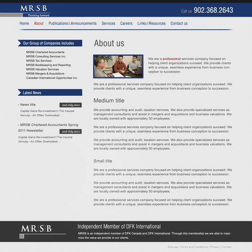 Create the next website design for MRSB  Design by Madalin Sandu