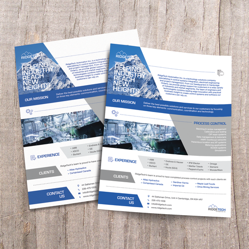 RidgeTech Automation - Marketing Documents Design by Lefteris P.