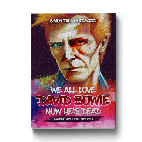 Bowie themed cover for an irreverent poetry collection Design by Origin Studio