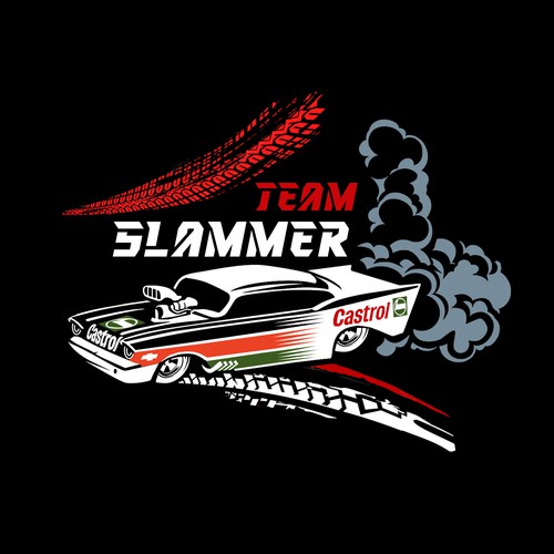 Require logo for Team Slammer which  performing display burnouts Diseño de 99Spring