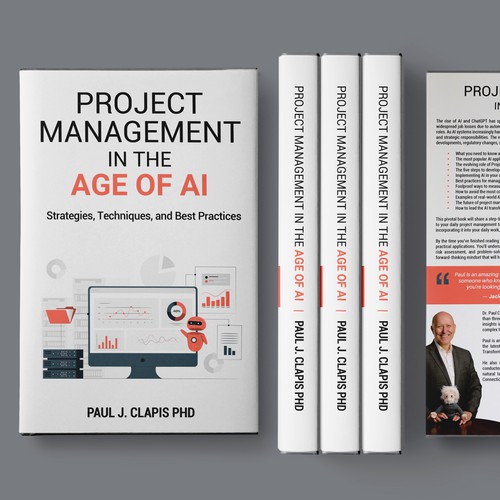 Simple, professional cover for a business book about Artificial Intelligence Design by ~99~