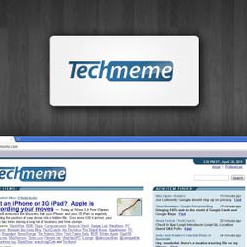 logo for Techmeme Diseño de brand id