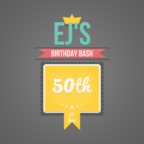 We need a logo for my friend EJ's 50th birthday bash Design by nanashahir