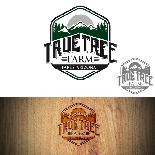 Organic logo for high elevation tree farm in Arizona. Design by Brainstorming_day