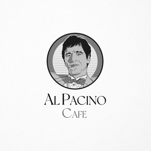 Logo for a high end Italian coffee shop with an Al Pacino theme. Design by Sanoja DSG