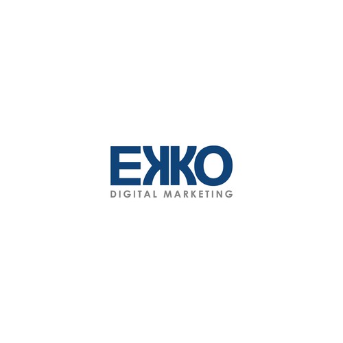 SIMPLE LOGO - ekko Letters then dm after Design by S A P I E N S