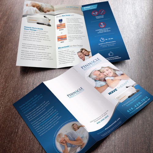 Brochure for new therapy for ed clinic Brochure contest 99designs