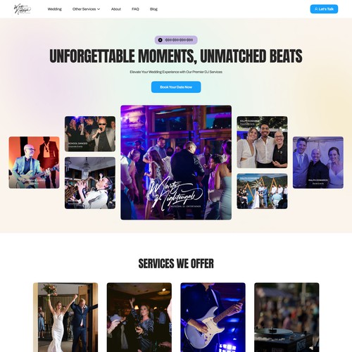 Dynamic DJ & Musician needs a website for weddings & corporate entertainment Design by WebPlanex