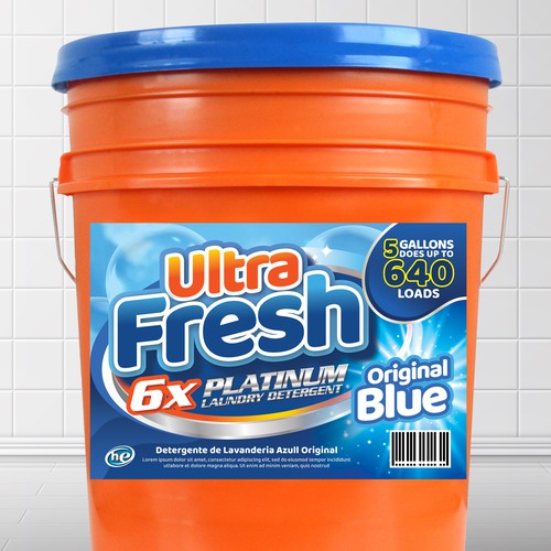 Ultra Fresh laundry soap label Réalisé par Dzhafir