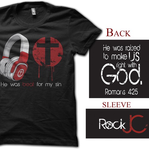 We need help creating a fresh t shirt design for our new company Rock JC Design by jcjon
