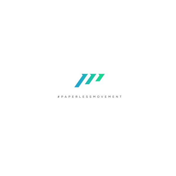 Modern logo for Paperless Movement