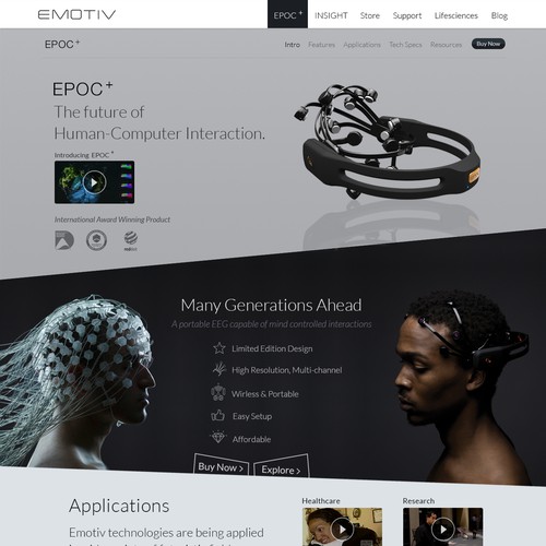 Redesign website for International Award Winning EEG system Design by Crenovates