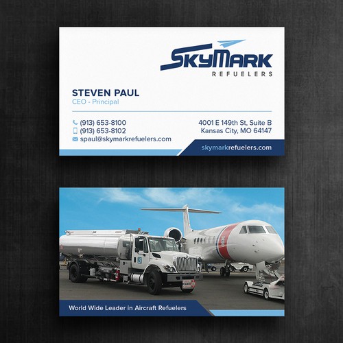 Need business card redesign for Aircraft Truck Fueling company Design by Felix SH