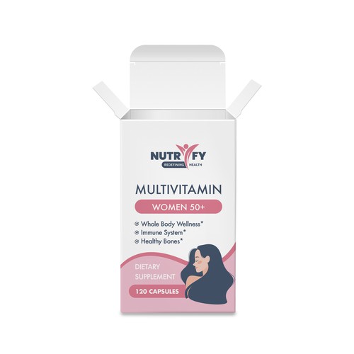 Design a premium packaging for Multivitamin for women 50+ brand for Nigerian Consumers Design réalisé par creationMB