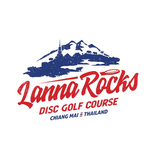 Logo Design for the gorgeous - Lanna Rocks Disc Golf Course - in Chiang Mai Thailand Design by BOLT DESIGN