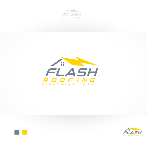 Compete to create a logo for Flash Roofing! Design by Rexboi