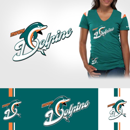 99designs community contest: Help the Miami Dolphins NFL team re-design its logo! Réalisé par warna™design