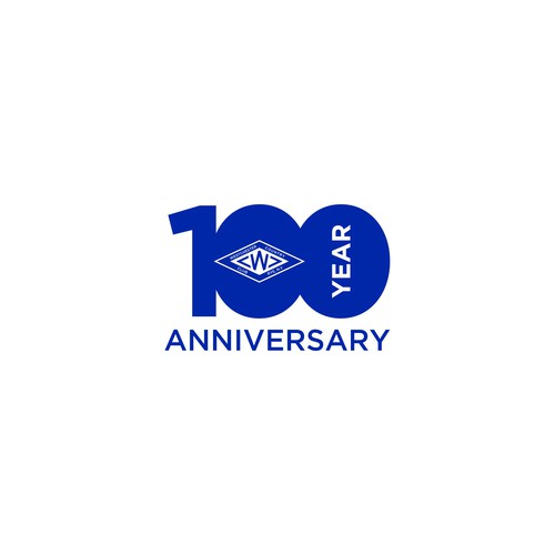 Design Centennial Anniversary Logo di assiktype