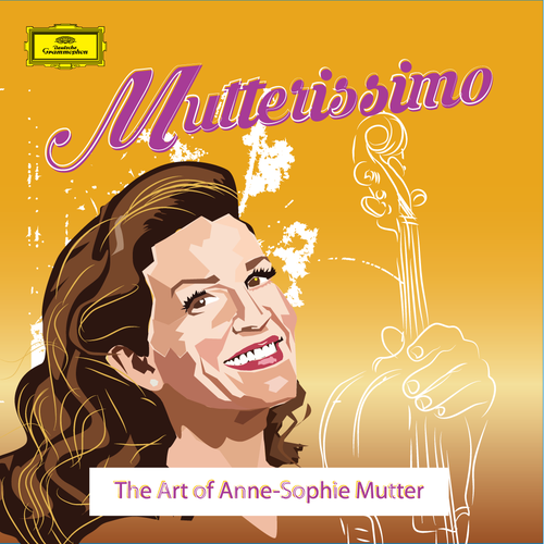Illustrate the cover for Anne Sophie Mutter’s new album Ontwerp door PapaRaja