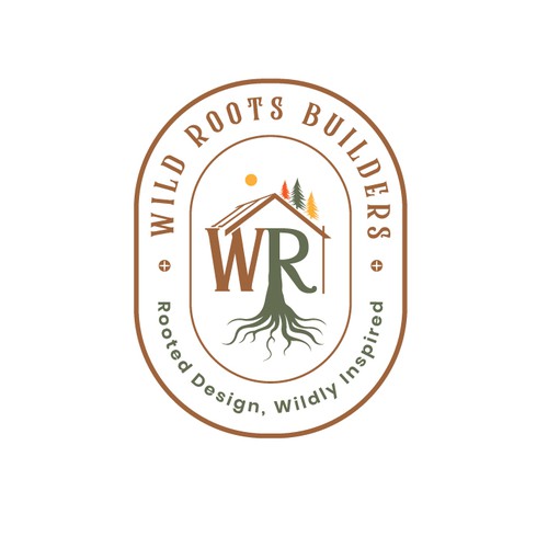 Logo for Wild Roots Builders – Eco-Friendly, Whimsical Outdoor Spaces Design by websmartusa