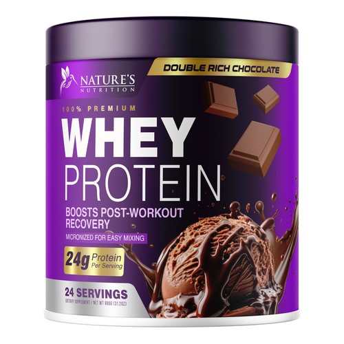 Diseño de Tasty Whey Protein Chocolate Design Needed for Nature's Nutrition de UnderTheSea™