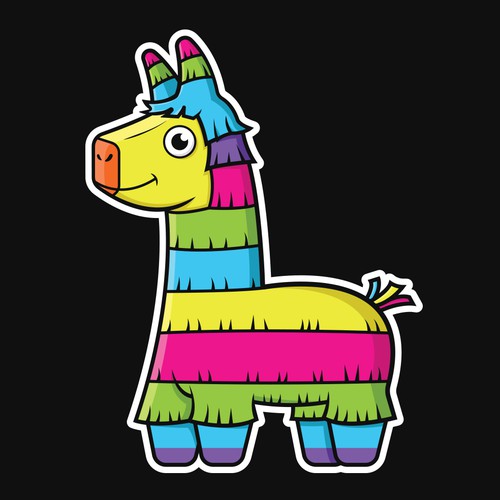 Adorable & Colorful Piñata Llama mascot! 🥳🎉🦙 Design by PI-oons