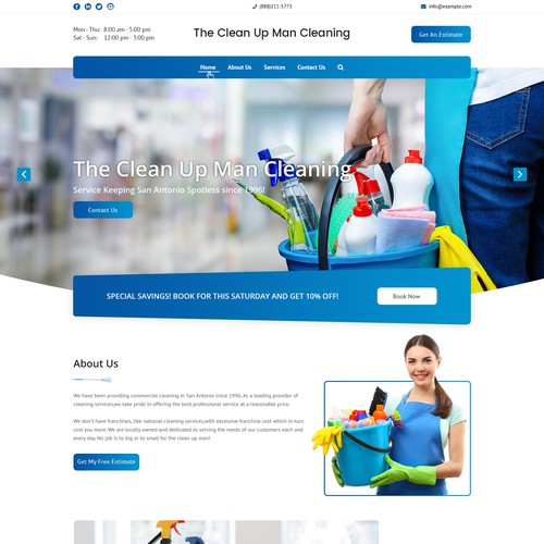 The Clean up man cleaning Design by Factotum Designs