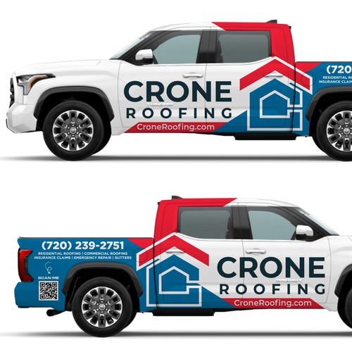 Roofing Contractor Truck Wrap Réalisé par icon89GraPhicDeSign