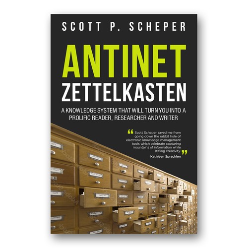 Design the Highly Anticipated Book about Analog Notetaking: "Antinet Zettelkasten" Design von Colibrian