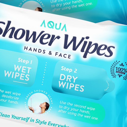 AQUA SHOWER WIPES :D Design by rali_