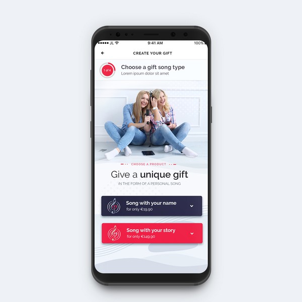 Product page - mobile view