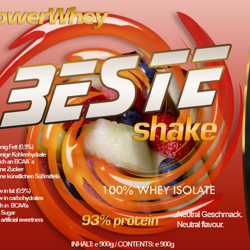 Striking, colourful, fruity label needed for the best Protein Design réalisé par Maka2