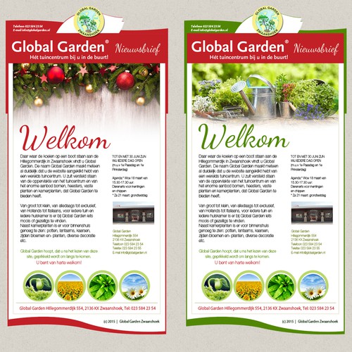 Global Garden newsletter redesign Design by graphixeu