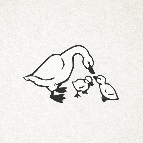 Duck & Ducklings Tattoo