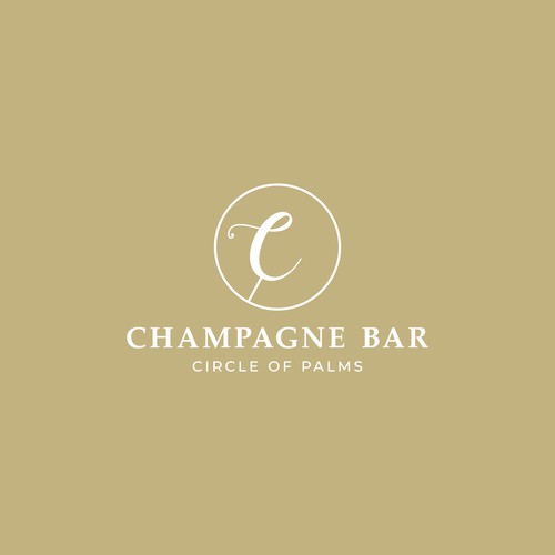 Luxury and modern Champagne Bar logo Design by Roadpen