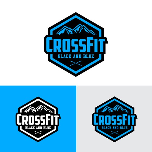 CrossFit Black & Blue -logo design Design by teknique®