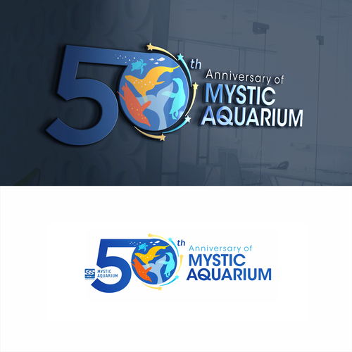 Mystic Aquarium Needs Special logo for 50th Year Anniversary Diseño de Grad™