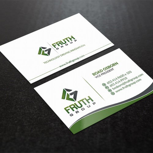 New High Tech Business Cards for High Tech Company Diseño de Nuhan Enterprise IT