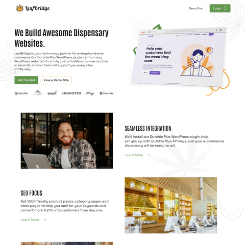 LeafBridge Homepage Re-Design Contest! Design by Technology Wisdom