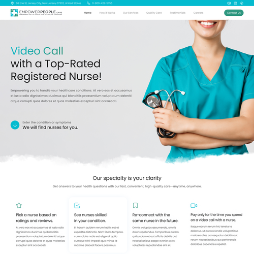 Landing page design contest entry by RFNco