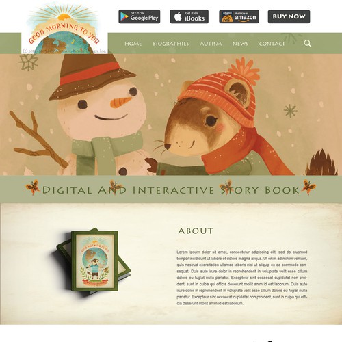 Create the website for a popular children's book | Web page design contest