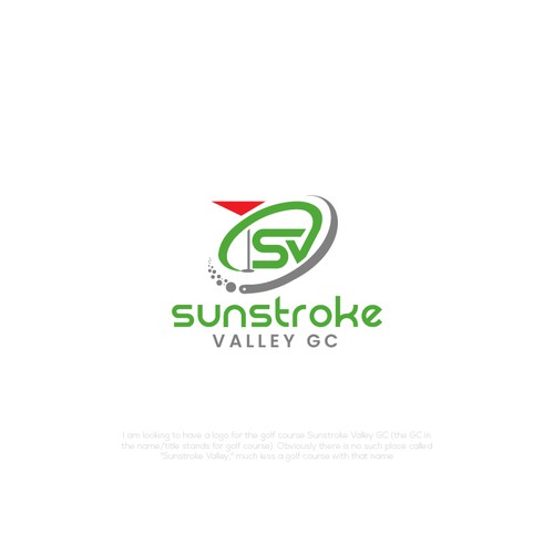 Logo for fictional Sunstroke Valley Golf Club Design by JosH.Creative™