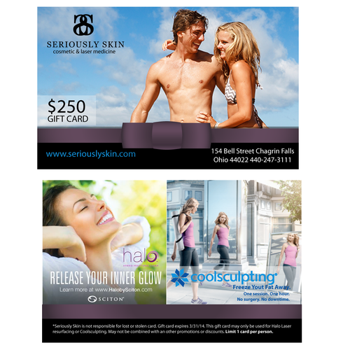 Holiday gift card design for a Cosmetic Medicine practice Design by Noraunik