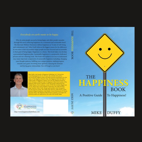 Create a book cover for The Happiness Book: A Positive Guide To Happiness! Design by freshvision