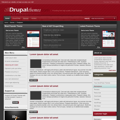 Exciting Design for New Drupal Template store - Win $700 and more work Design por moDesignz