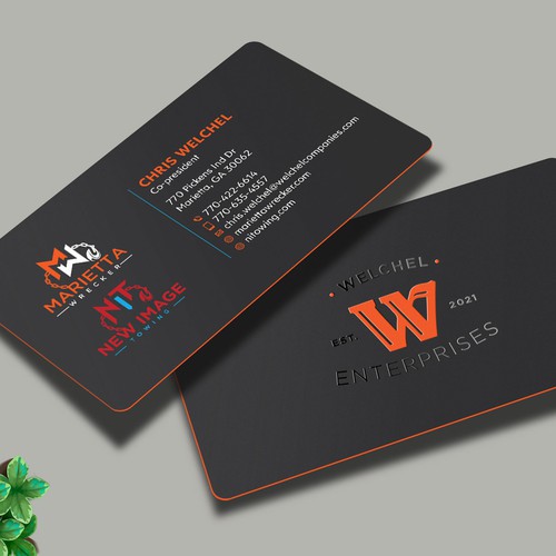 Powerful business card for large towing enterprise Design by Design sp